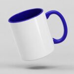 Керамическая кружка со стеклянной ручкой для сублимации Charm, синий