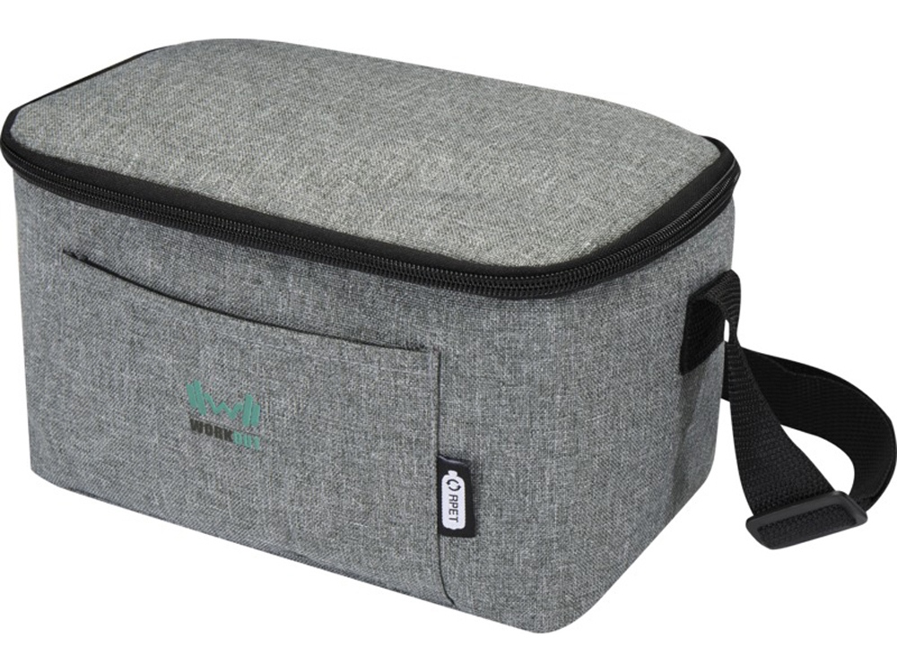 Tundra сумка-холодильник на 6 банок из переработанного РЕТ-пластика - Серый яркий — изображение 5
