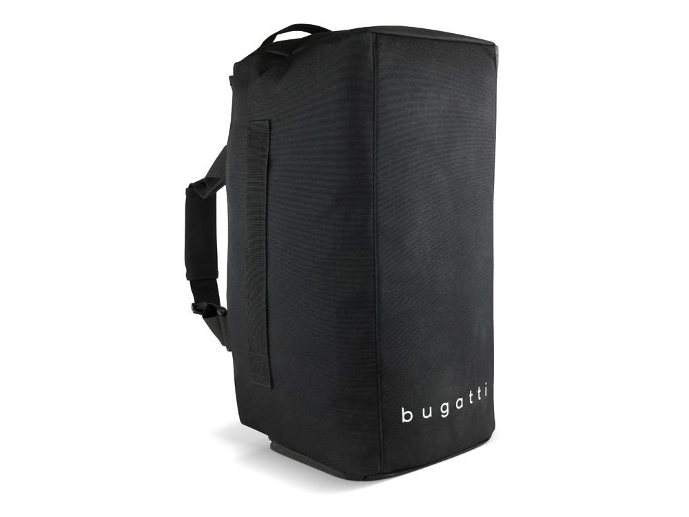 Сумка спортивная BUGATTI Blanc Delight, чёрная, нейлон RPET600D/тарпаулин/полиэстер, 47х23х28 см — изображение 5
