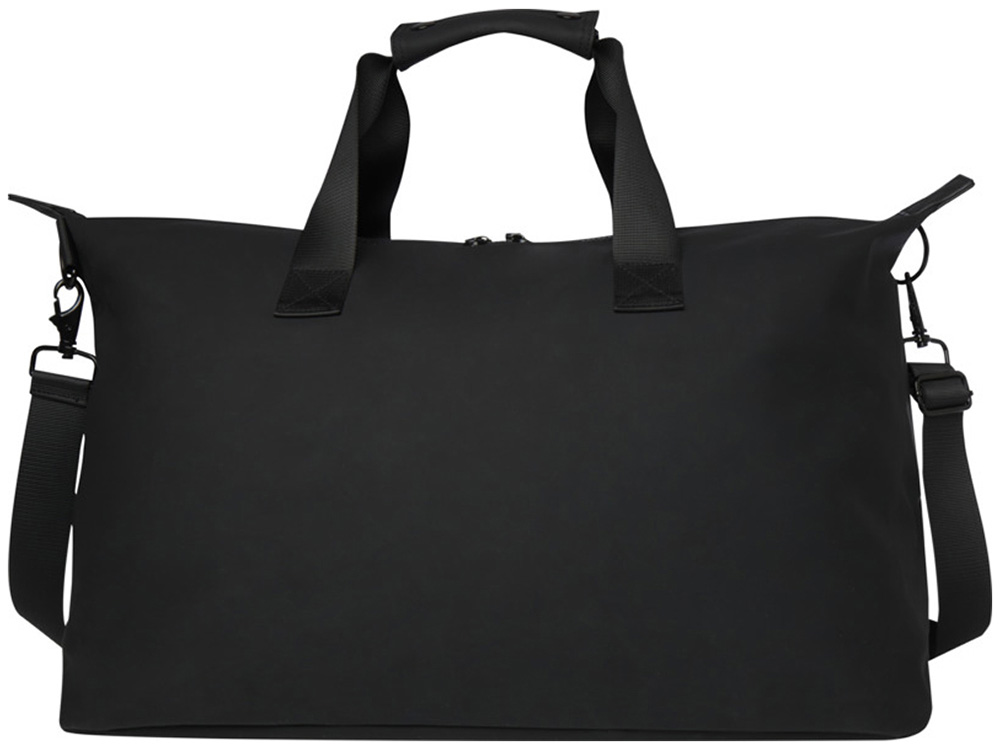 Спортивная сумка для ноутбука с диагональю экрана 15,6 дюйма Turner, изготовленная из переработанных материалов согласно стандарту GRS - сплошной черный — изображение 3