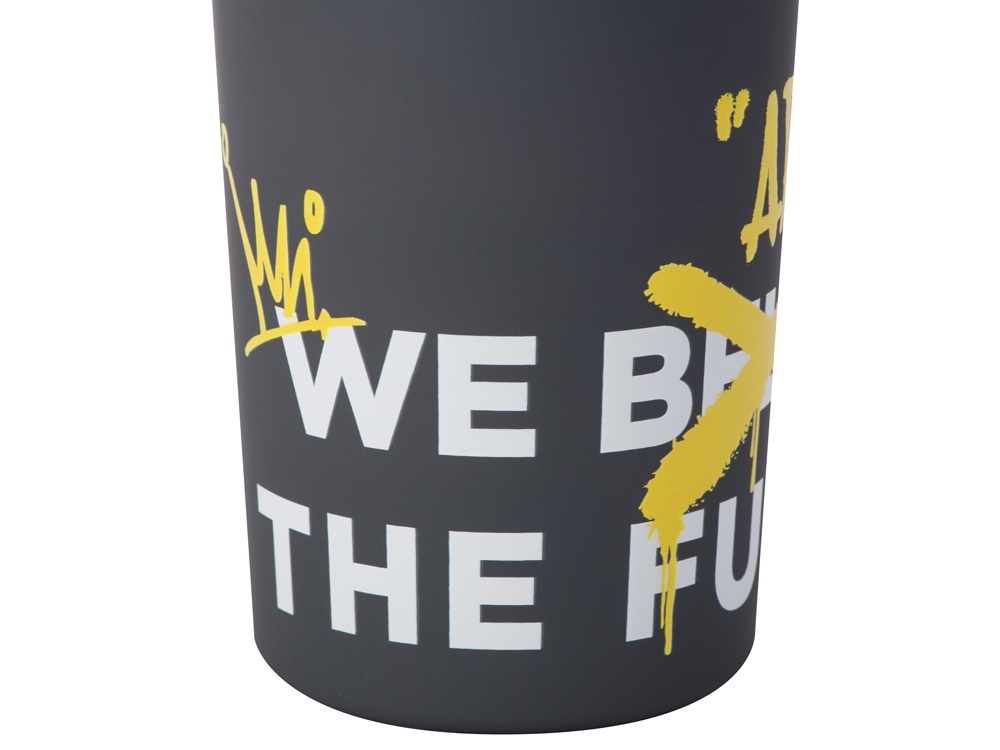 Герметичная термокружка на присоске Kick, 350 мл, серый (уф печать круговая) — изображение 2