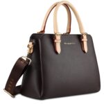 Сумка женская BUGATTI Ella, тёмно-коричневая, полиуретан, 30х12х23 см