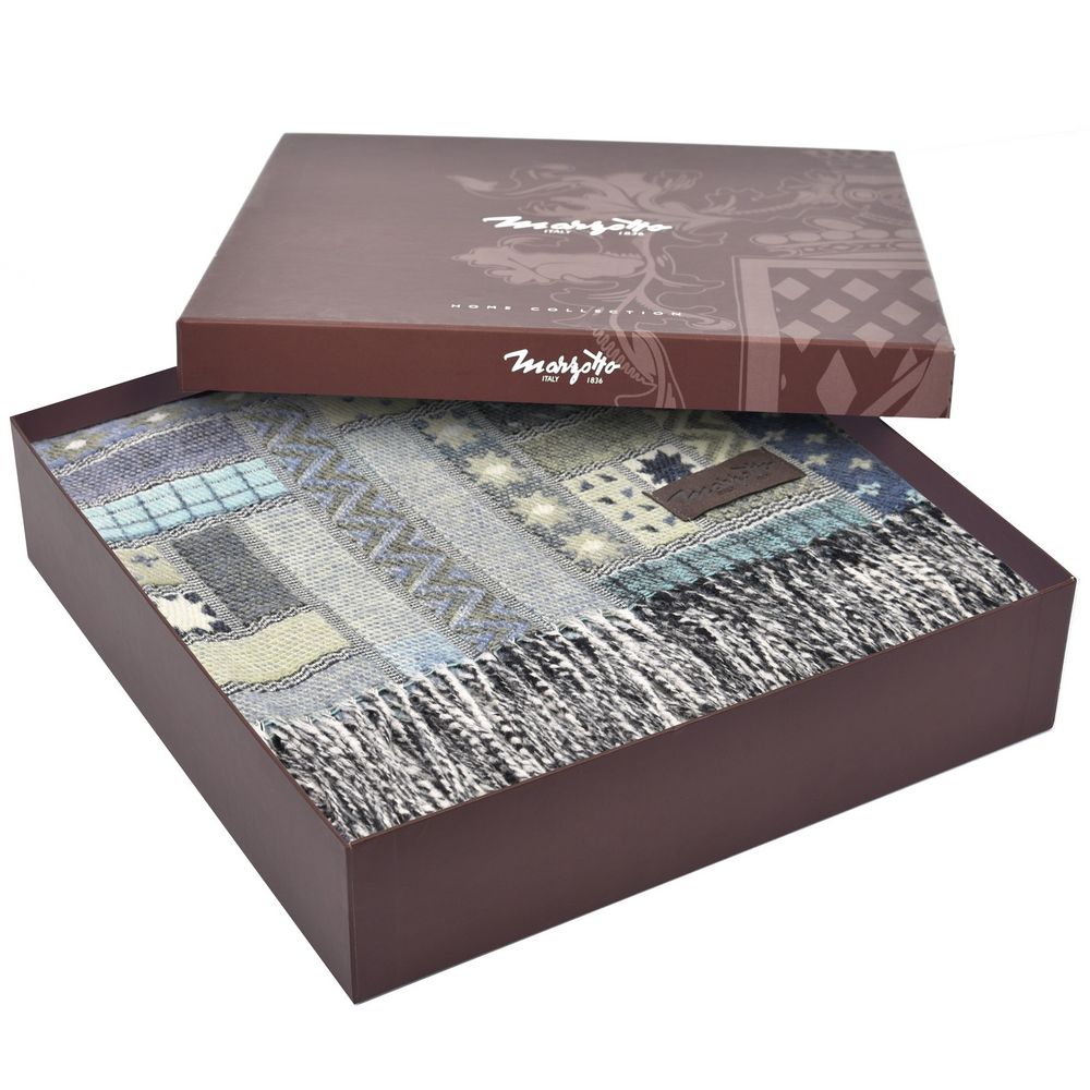 Плед Baltimora, синий с серым — изображение 4