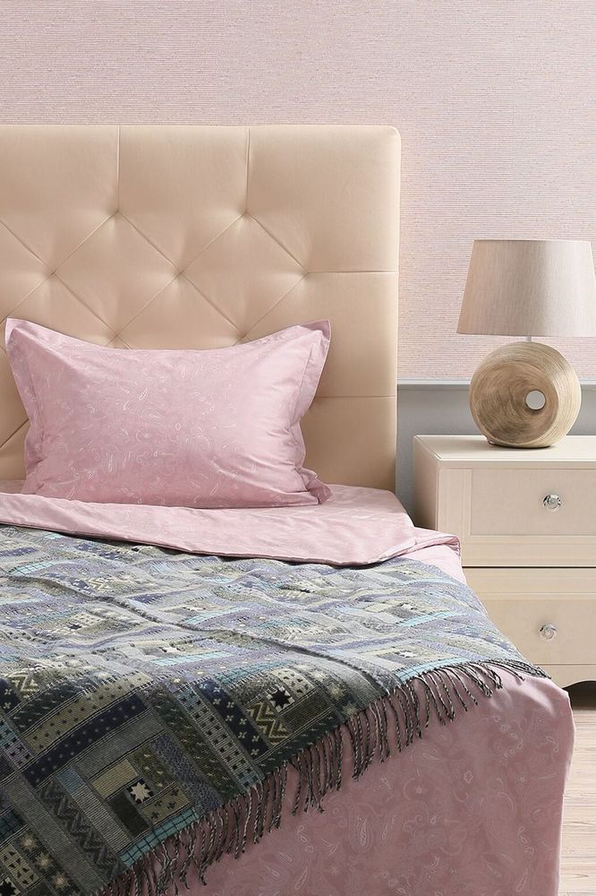 Плед Baltimora, синий с серым — изображение 6