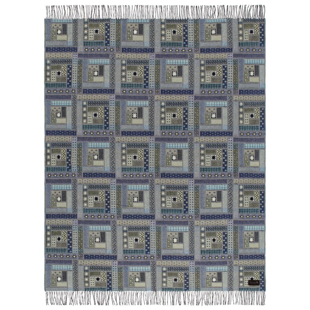 Плед Baltimora, синий с серым — изображение 3