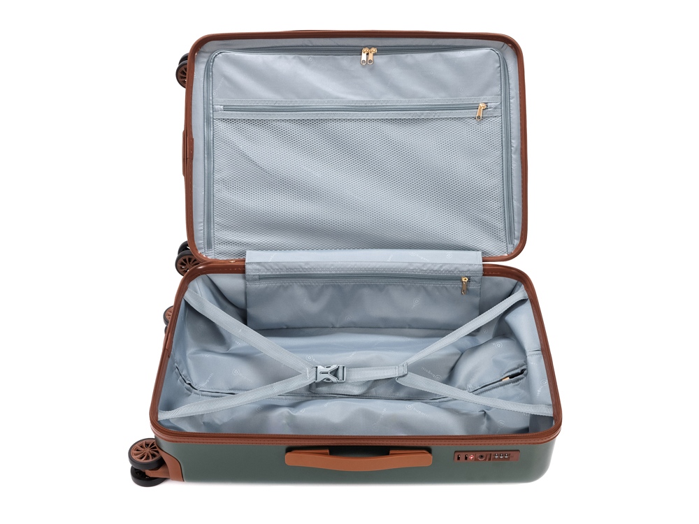 Чемодан BUGATTI Amelia, зеленый, поликарбонат / АБС-пластик, 42х24х67 см, 55 л — изображение 2