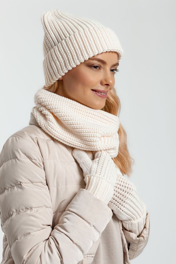 Шапка Nordkyn, молочно-белая — изображение 3