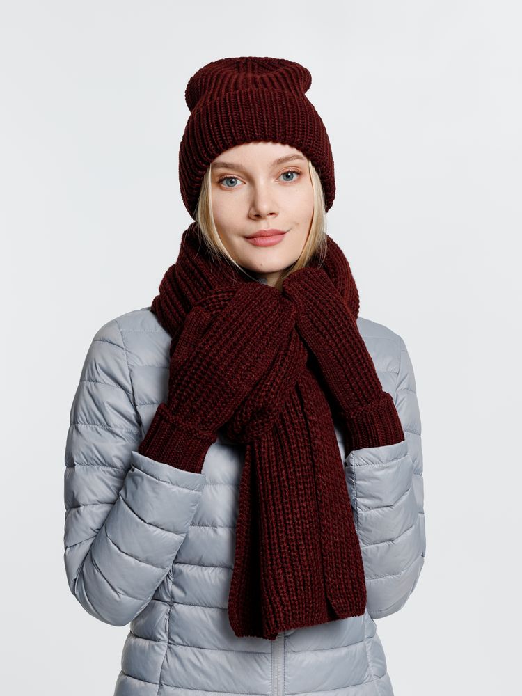 Шарф Nordkyn, бордовый — изображение 4