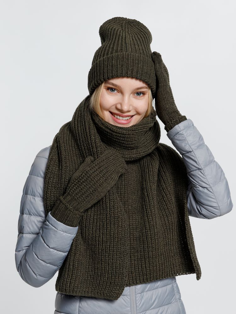 Шапка Nordkyn, зеленая (оливковая) — изображение 5