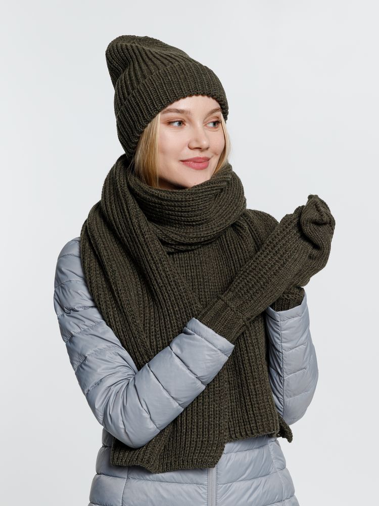 Варежки Nordkyn, зеленые (оливковые) — изображение 5