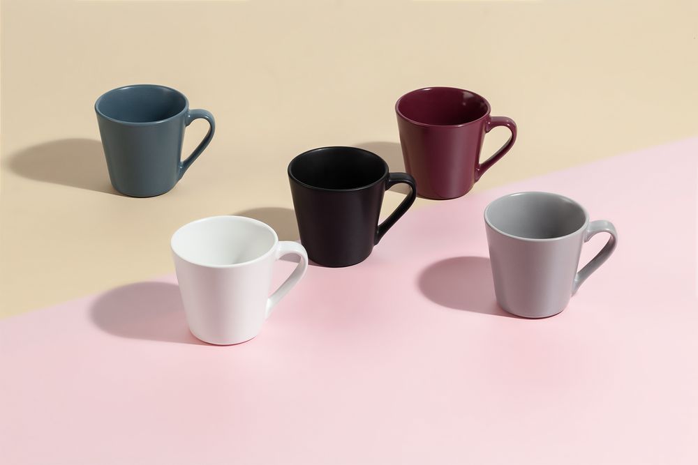 Кружка Modern Bell, матовая, серо-синяя — изображение 4