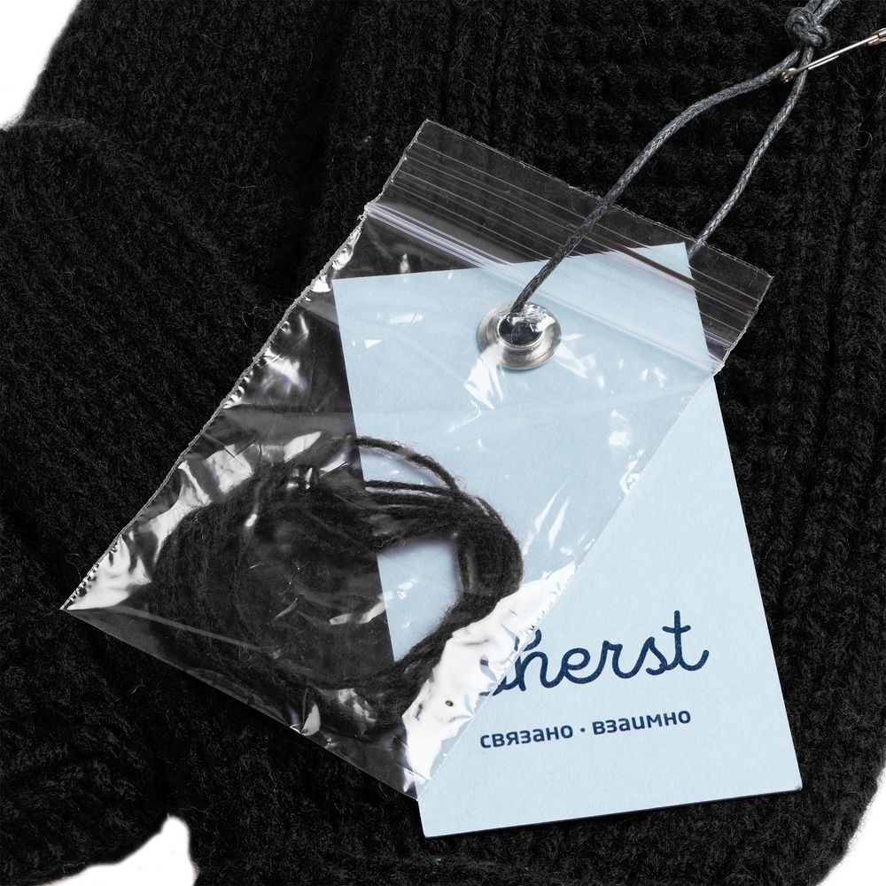 Варежки Brugge, черные — изображение 4