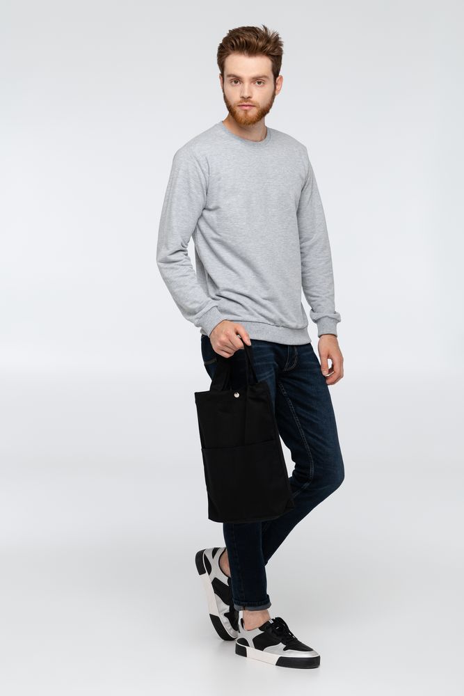 Сумка холщовая через плечо Artspace, черная — изображение 8