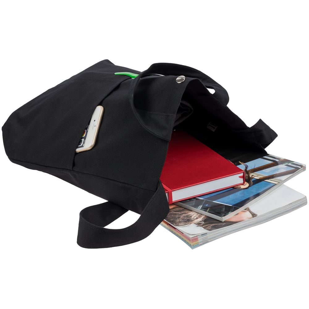 Сумка холщовая через плечо Artspace, черная — изображение 4