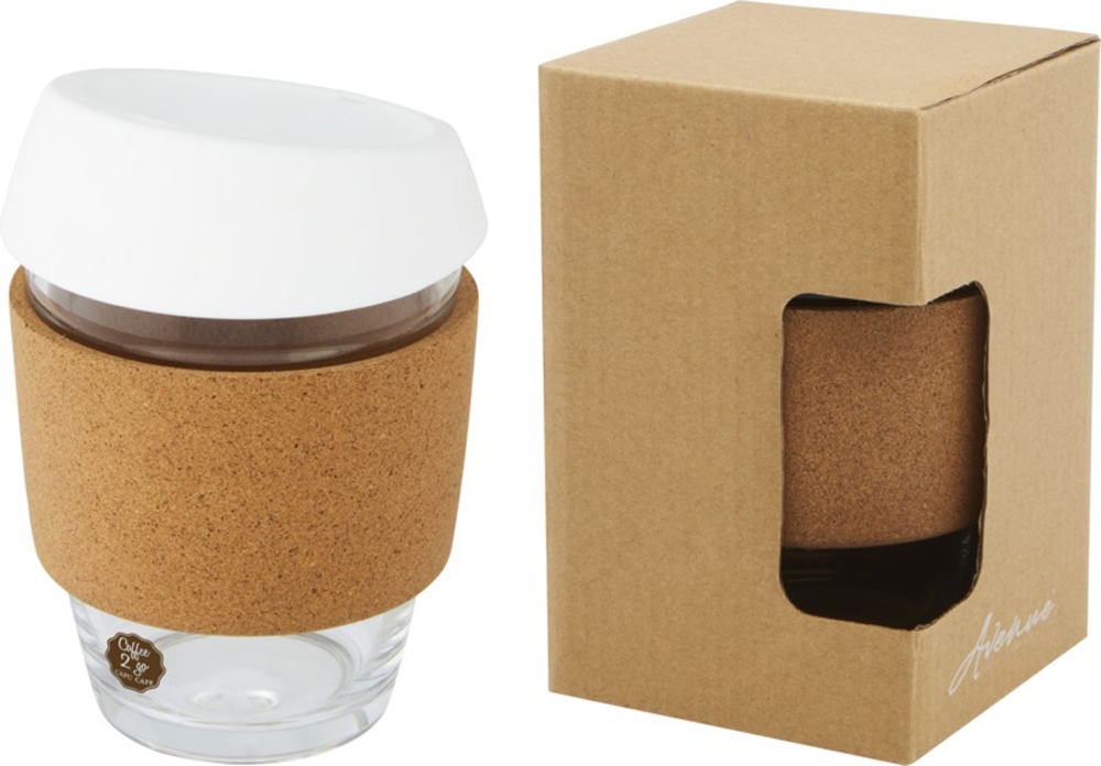 Lidan Кружка из объемом 360 мл с пробковым держателем и силиконовой крышкой, белый — изображение 7