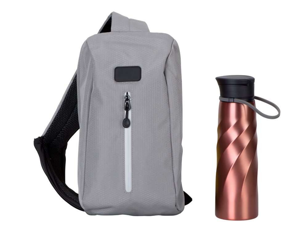 Подарочный набор с бутылкой для воды в сумке - слинге
Athletic nomad, красный