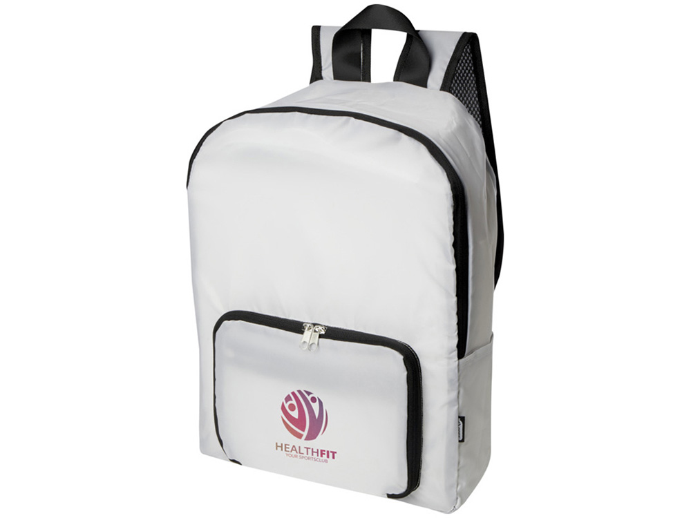 Складной рюкзак EcoFold объемом 15 л из переработанного ПЭТ-пластика - Белый — изображение 4