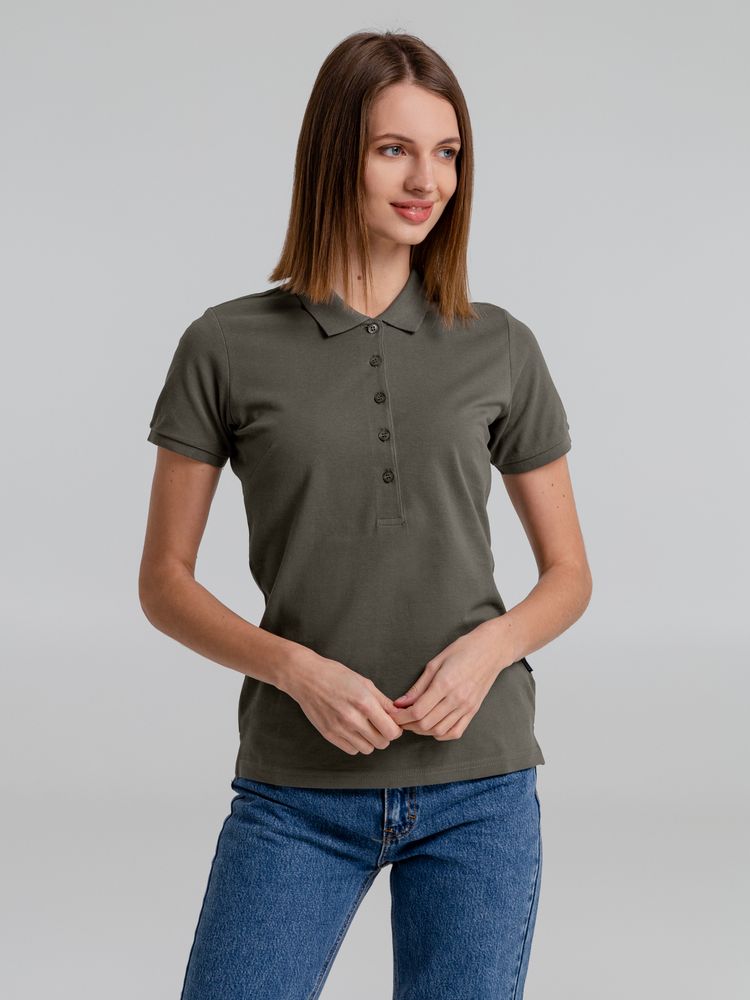 Рубашка поло женская Neptune, темно-серая — изображение 5