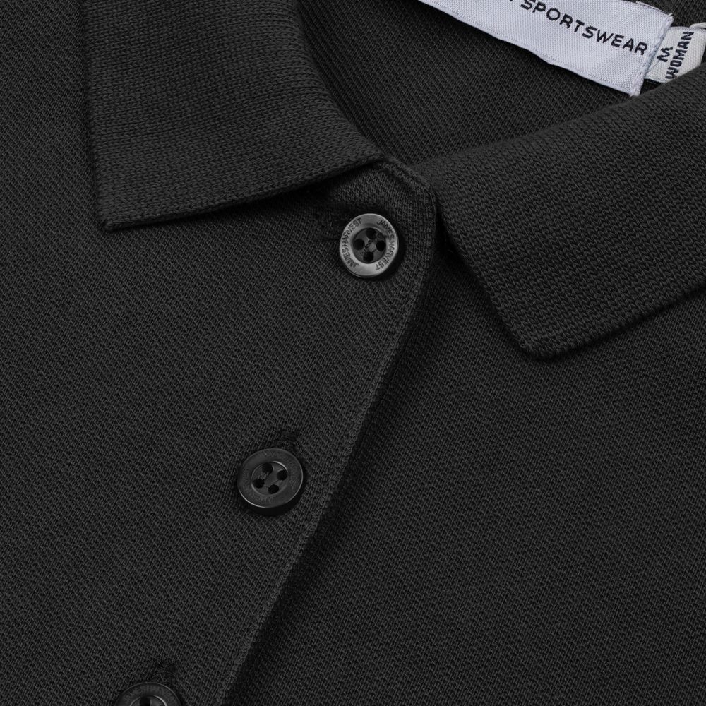 Рубашка поло женская Neptune, черная — изображение 3