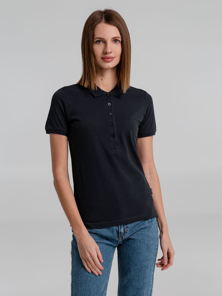 Рубашка поло женская Neptune, темно-синяя — изображение 5