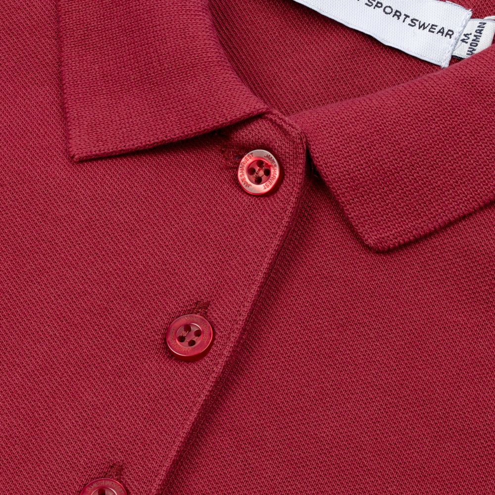 Рубашка поло женская Neptune, вишнево-красная — изображение 3