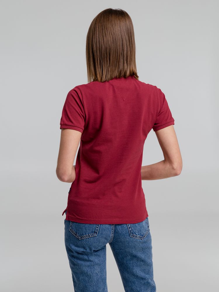 Рубашка поло женская Neptune, вишнево-красная — изображение 7