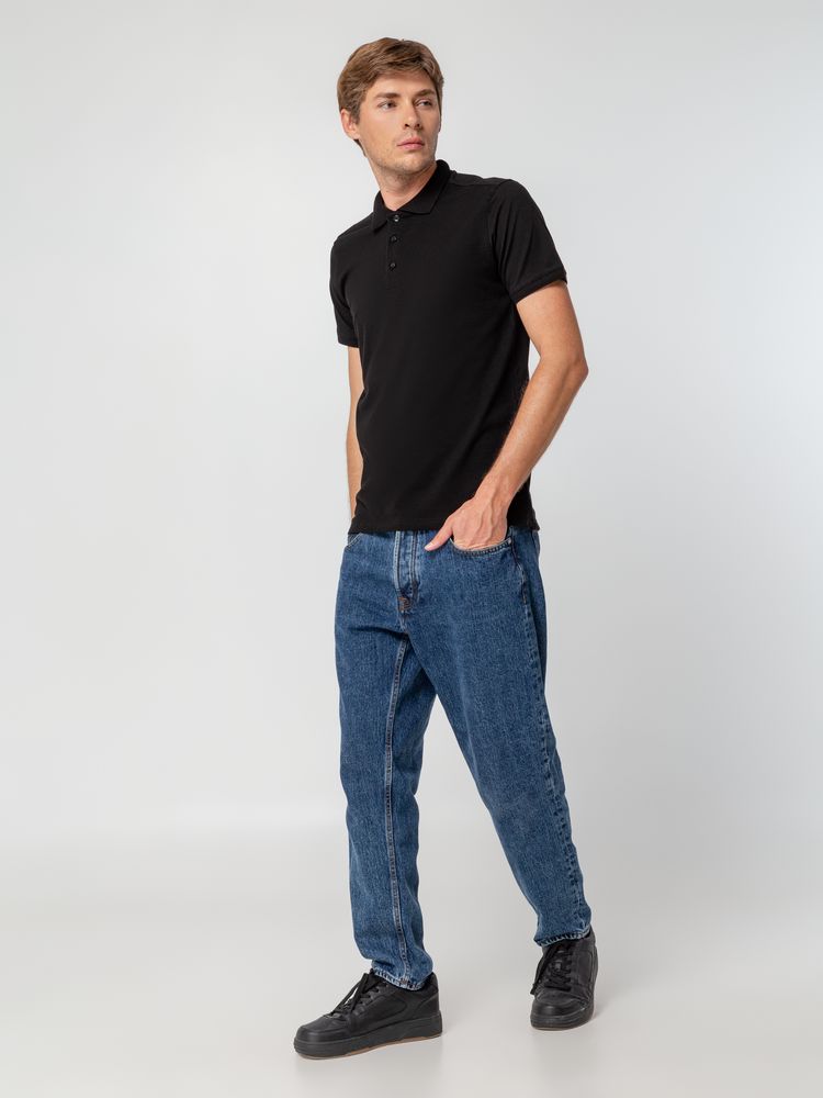 Рубашка поло мужская Virma Stretch, черная — изображение 9