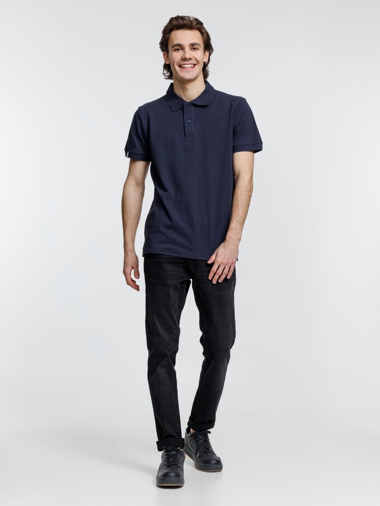 Рубашка поло мужская Virma Premium, темно-синяя — изображение 7