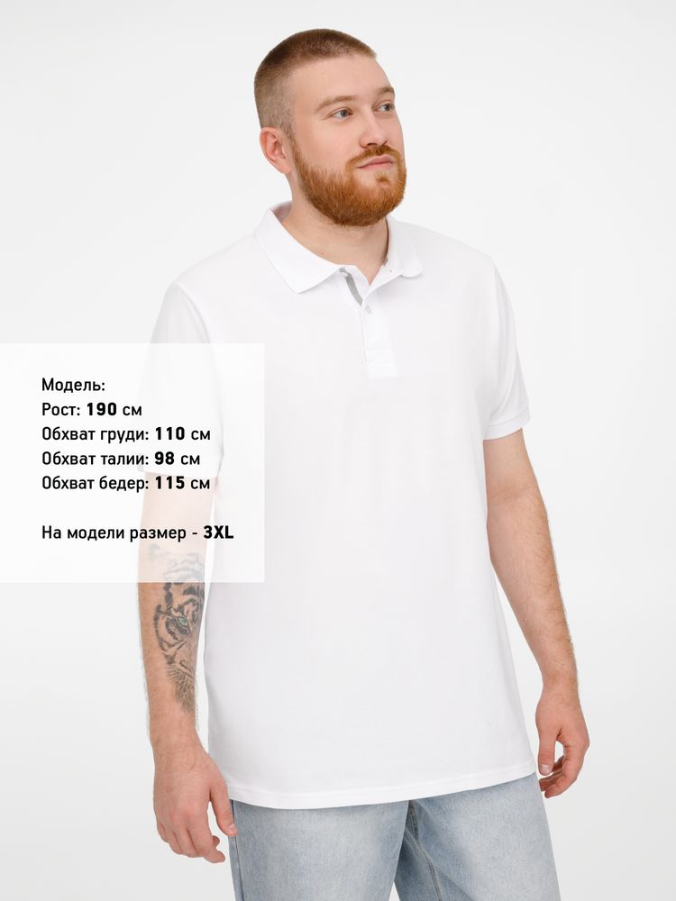 Рубашка поло мужская Virma Premium, белая — изображение 9