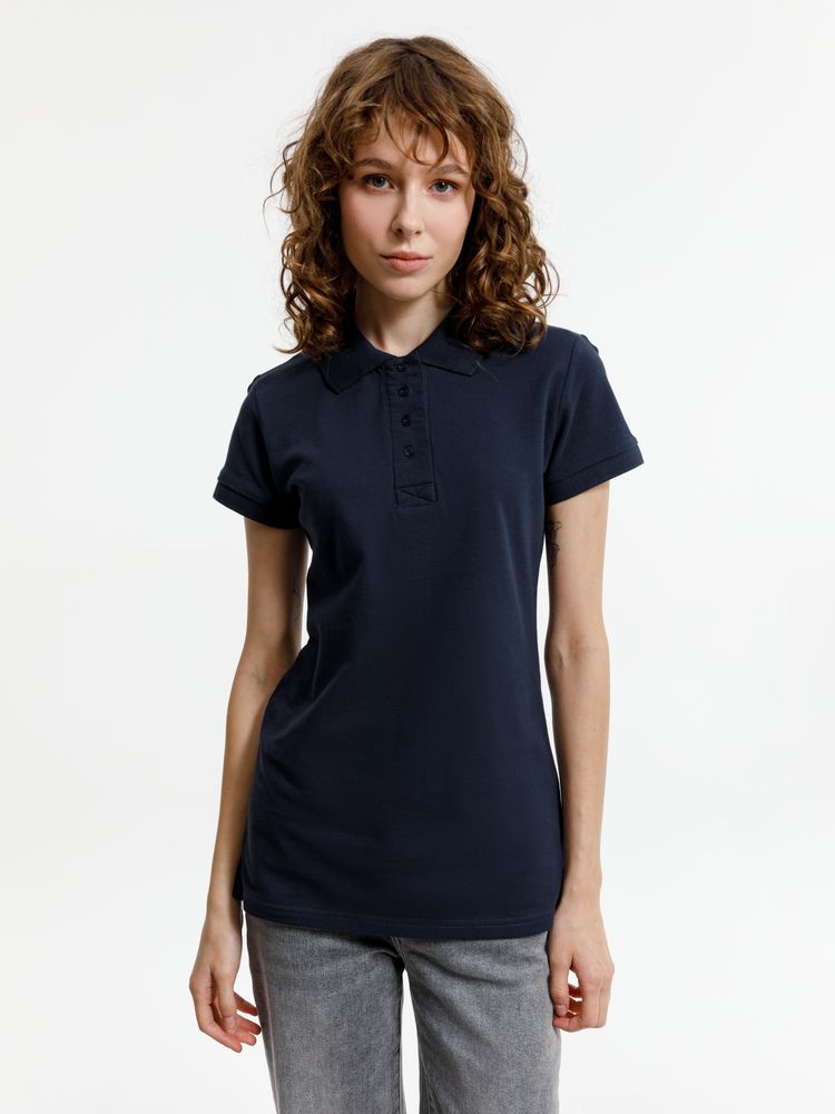 Рубашка поло женская Virma Premium Lady, темно-синяя — изображение 7