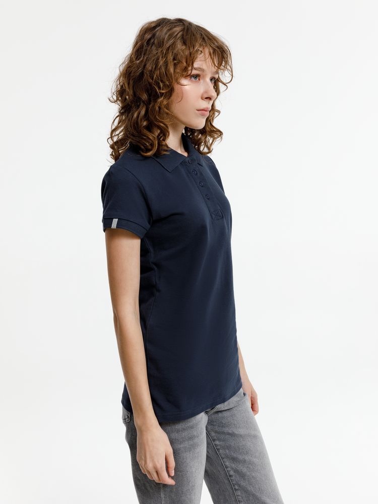 Рубашка поло женская Virma Premium Lady, темно-синяя — изображение 10