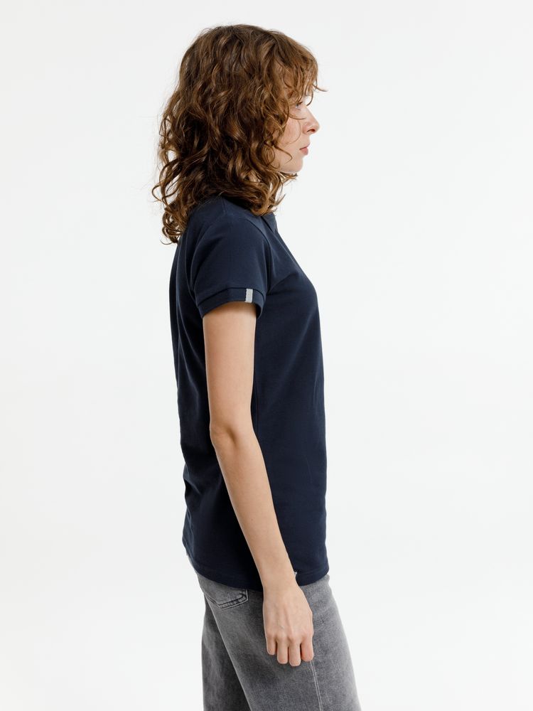 Рубашка поло женская Virma Premium Lady, темно-синяя — изображение 8