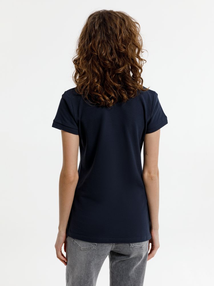 Рубашка поло женская Virma Premium Lady, темно-синяя — изображение 9