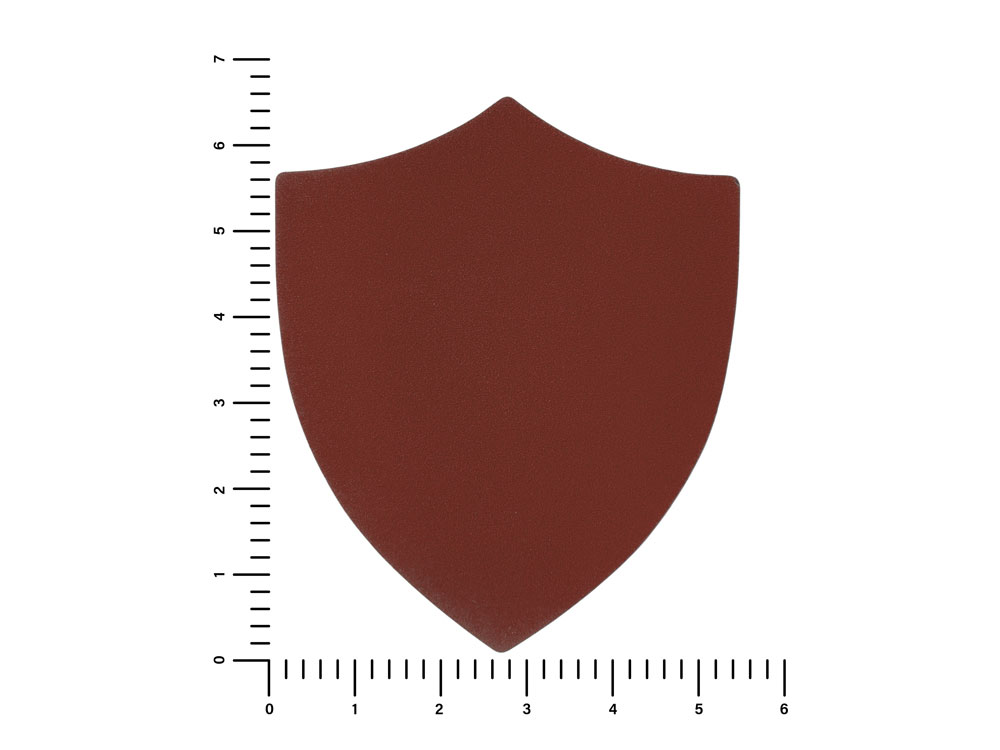 ПАТЧ ЩИТ nubuk (коричневый ) 6,6 х 5,5 см — изображение 2