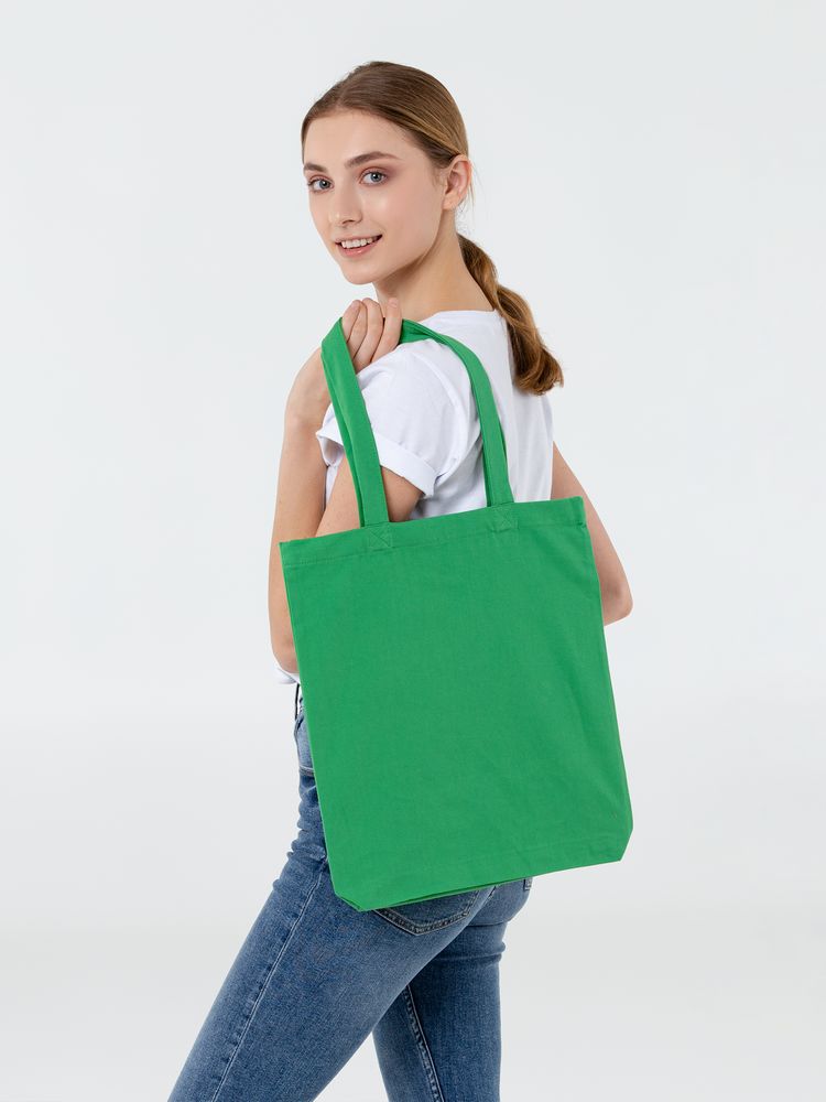 Холщовая сумка Avoska, зеленая — изображение 5