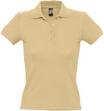 Рубашка поло женская People 210, бежевая