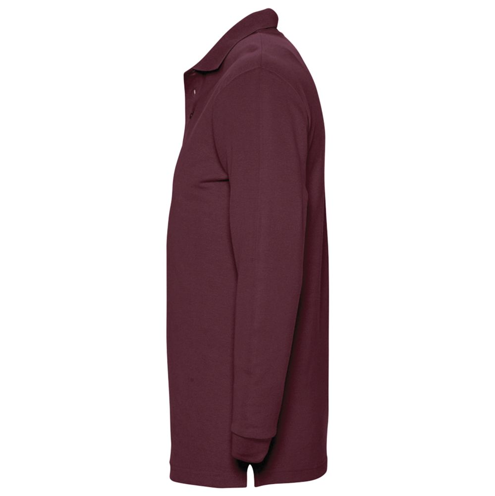 Рубашка поло мужская с длинным рукавом Winter II 210 бордовая — изображение 3