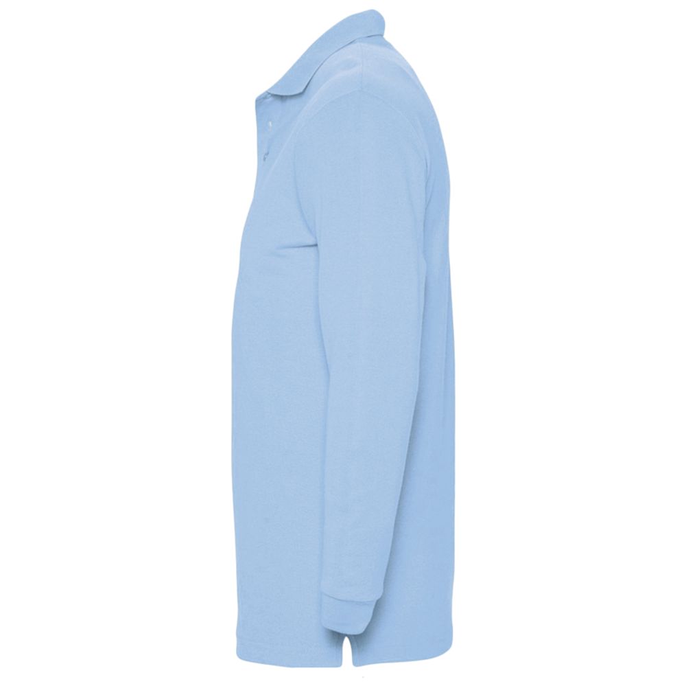 Рубашка поло мужская с длинным рукавом Winter II 210 голубая — изображение 3