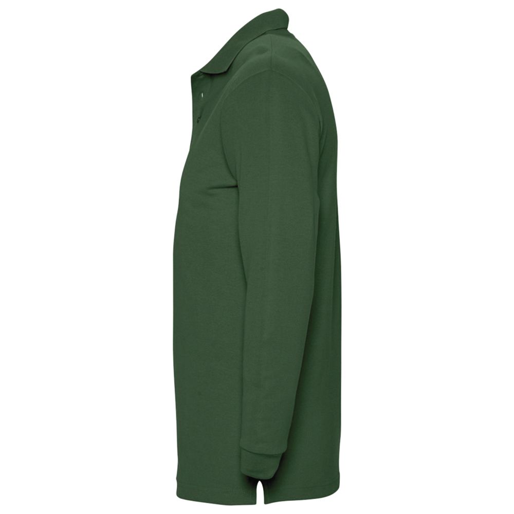 Рубашка поло мужская с длинным рукавом Winter II 210 темно-зеленая — изображение 3