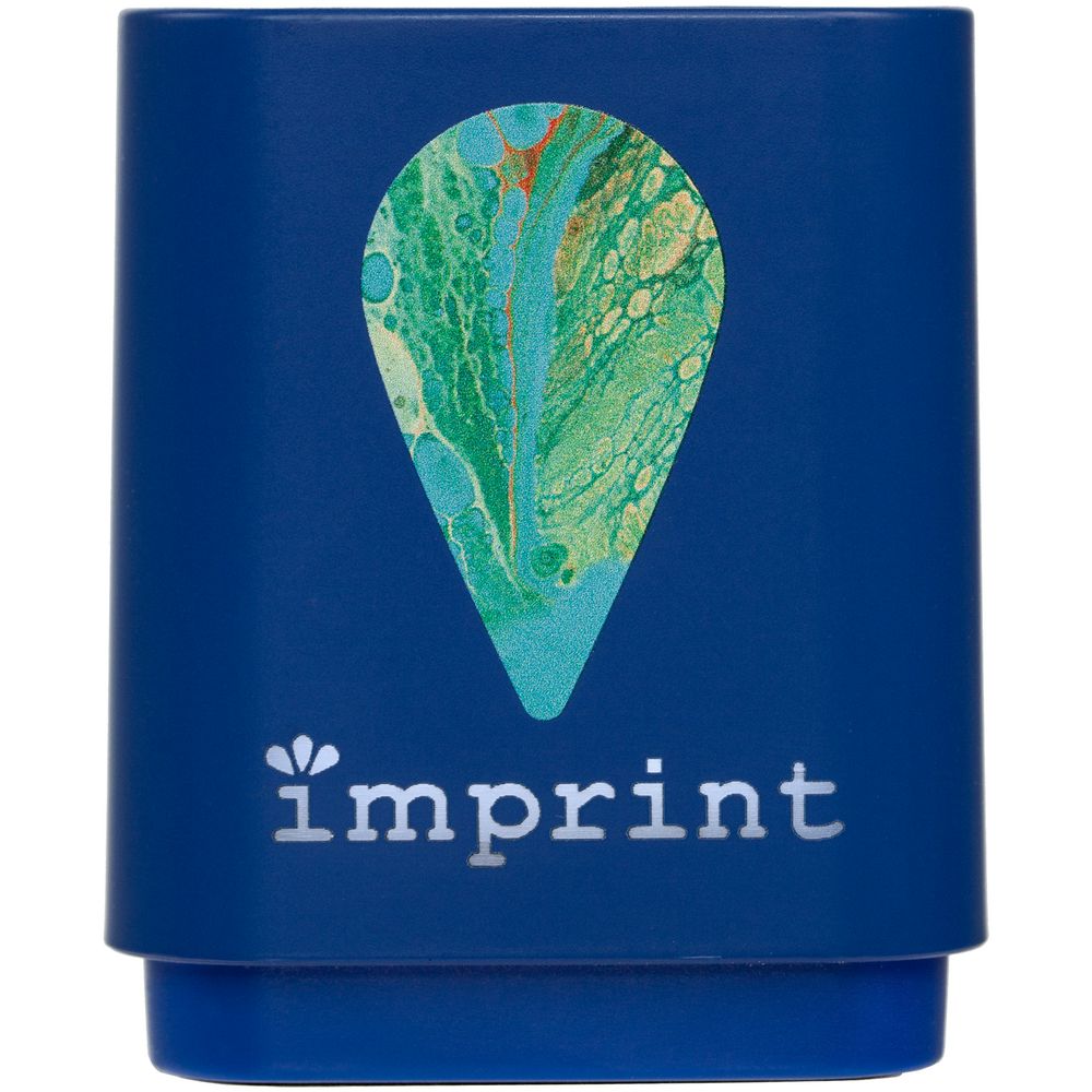 Беспроводная колонка с подсветкой гравировки Glim, синяя — изображение 2