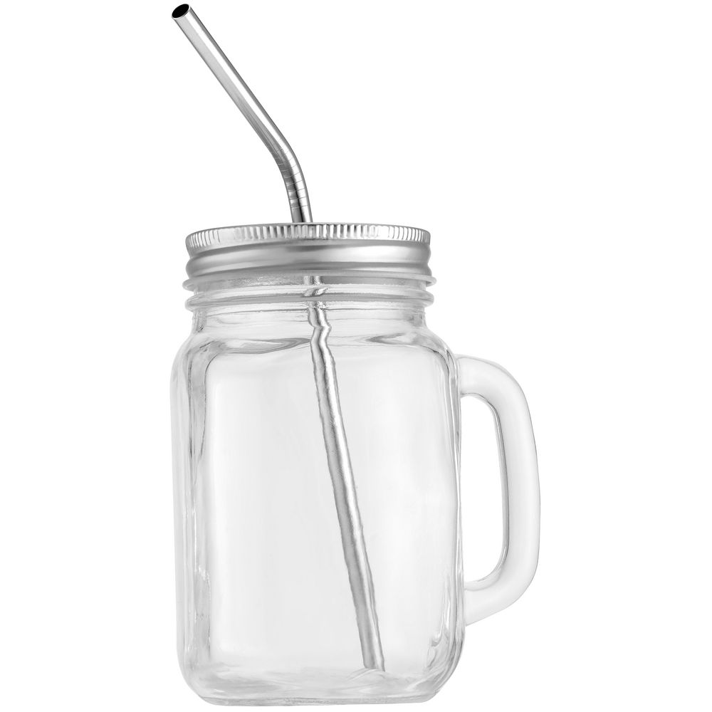 Набор Mellow, с изогнутой трубочкой, серебристый — изображение 2