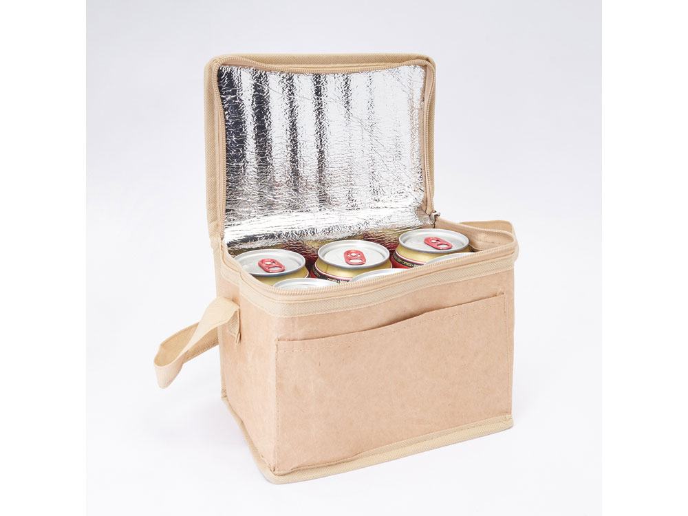 Сумка-холодильник MILANA из ламинированной крафт-бумаги, бежевый — изображение 2