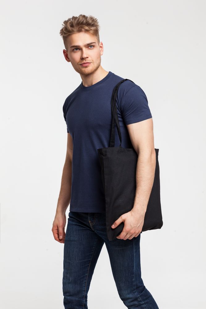 Холщовая сумка Basic 105, черная — изображение 4
