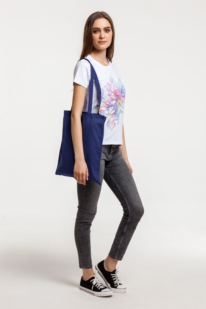 Холщовая сумка Basic 105, темно-синяя — изображение 4