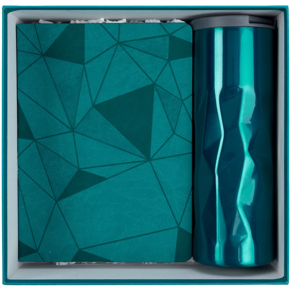 Набор Gems: ежедневник и термостакан, бирюзовый — изображение 2