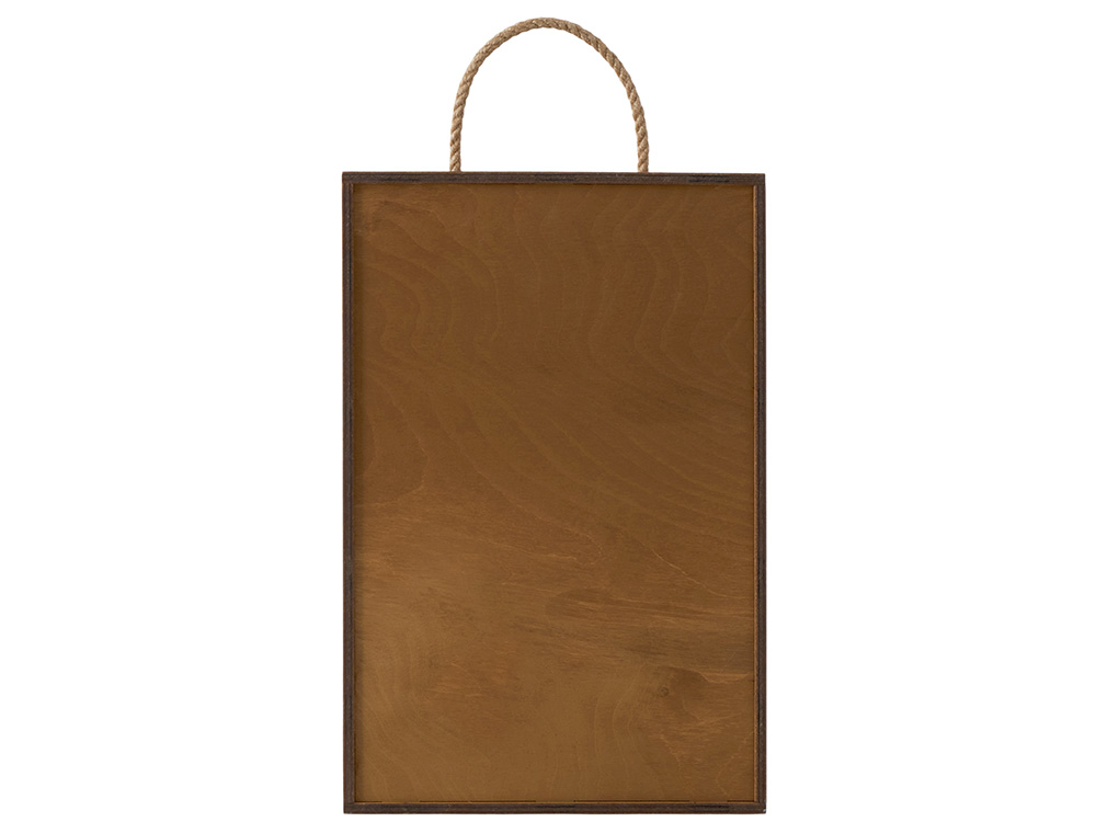 Подарочная коробка из фанеры Constellation 330х220х100 мм, фанера 6 мм, крышка на выдвижных пазах черная ЛХДФ 3 мм, бечевка — изображение 6