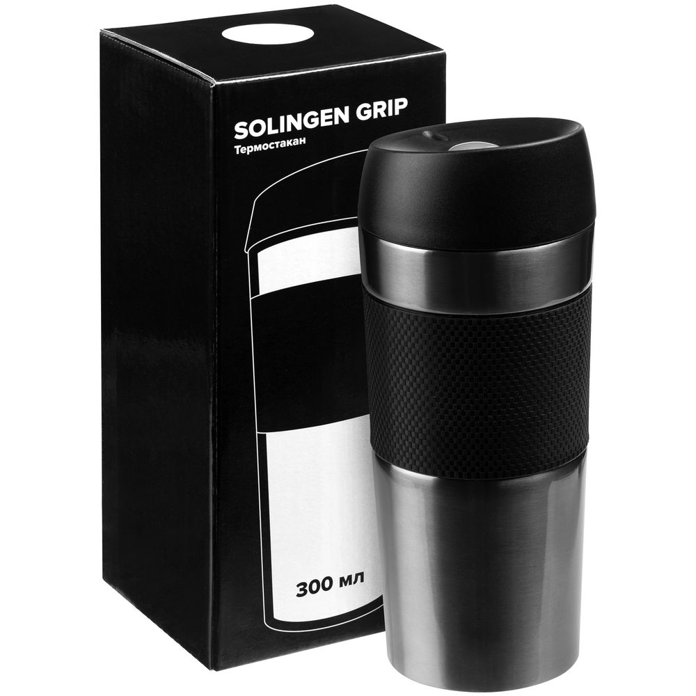 Термостакан Solingen Grip, серо-стальной — изображение 4