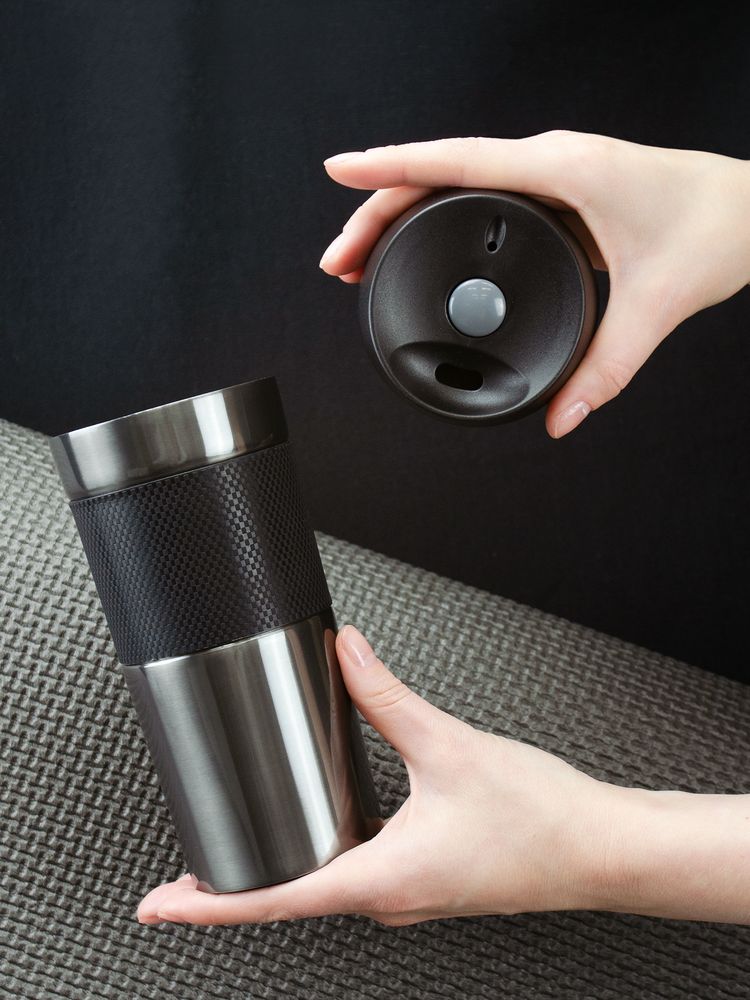 Термостакан Solingen Grip, серо-стальной — изображение 7