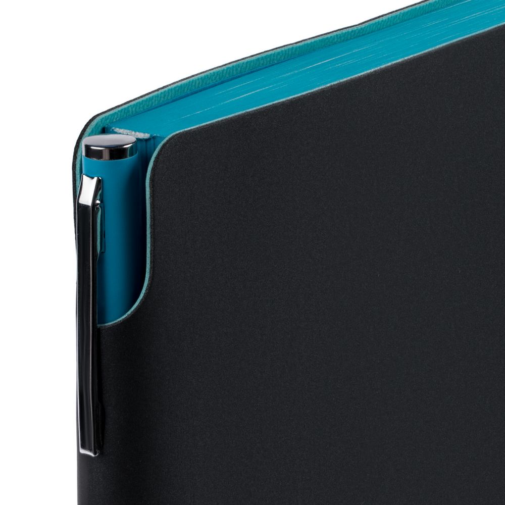 Ежедневник Flexpen Black, недатированный, черный с бирюзовым — изображение 3