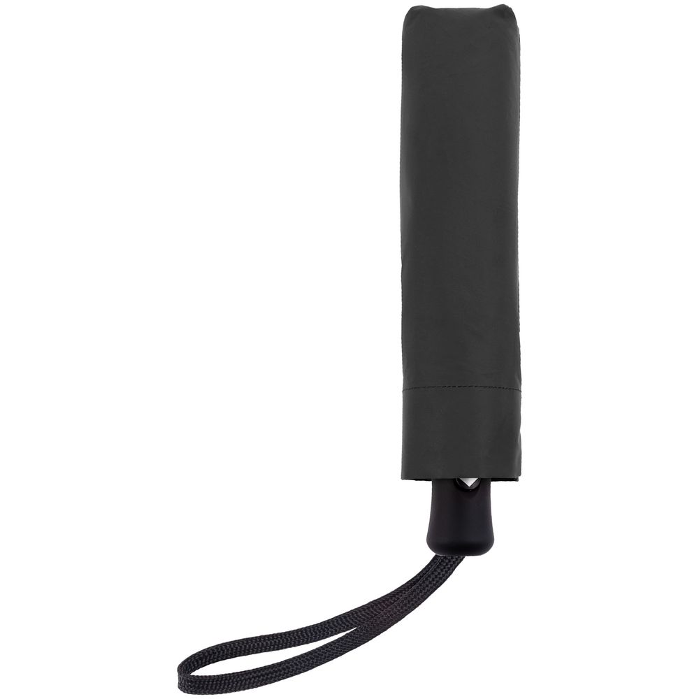 Зонт складной Manifest Color со светоотражающим куполом, черный — изображение 4